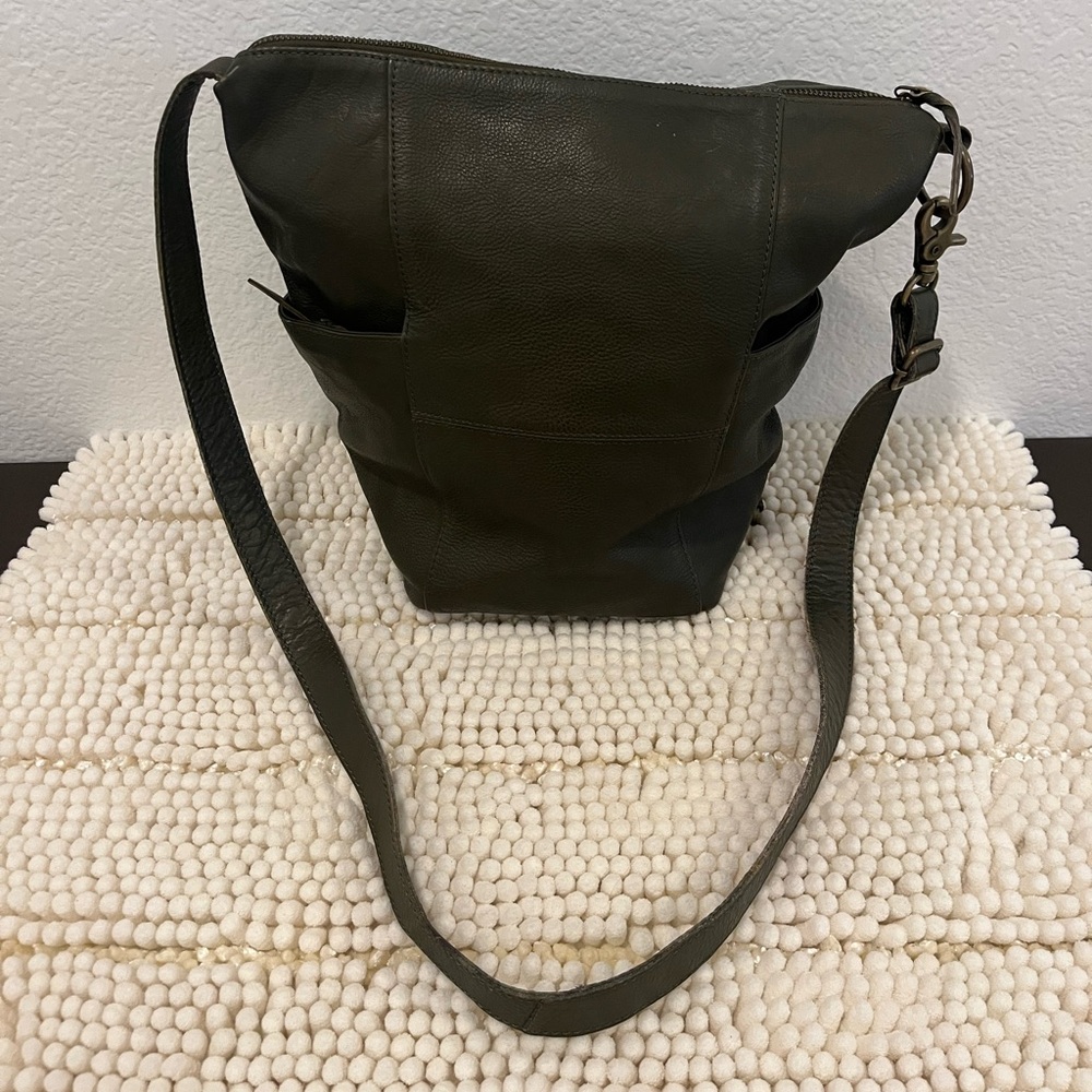 RPG (Rock Paper Scissors) Olive Green Genuine Leather Bag